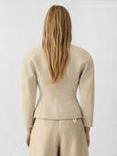 JACQUEMUS LE PETITE VESTE OVALO OFF WHITE