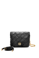 LOEWE GOYA PLEATED PUFFER BAG BLACK