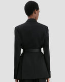 VICTORIA BECKHAM BELTED BLAZER BLACK