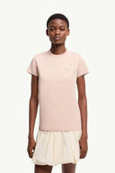 MONCLER EMBROIDERED LOGO T-SHIRT LIGHT PINK