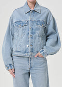 AGOLDE DALTON BALLOON JACKET SOUL BLUE