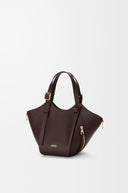 LOEWE HAMMOCK FLIP BAG DARK CHESTNUT