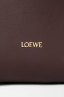 LOEWE HAMMOCK FLIP BAG DARK CHESTNUT