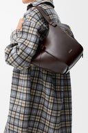 LOEWE HAMMOCK FLIP BAG DARK CHESTNUT