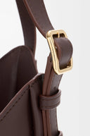 LOEWE HAMMOCK FLIP BAG DARK CHESTNUT