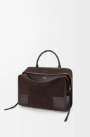 LOEWE LARGE AMAZONA 180 BAG SUEDE BROWN