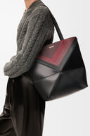 LOEWE X ALBERS PUZZLE FOLD TOTE BAG BLACK