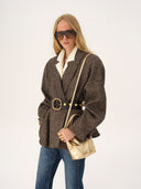 CHLOÉ SMALL SPIN TOTE BAG GOLD
