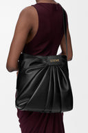 LOEWE DRAPED TOTE BAG BLACK