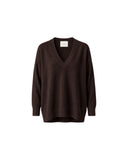LISA YANG KENNY V-NECK PULL DARK OAK