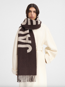 JACQUEMUS LOGO SCARF BROWN