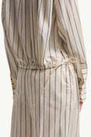 MONCLER STRIPED COTTON AND SILK SHIRT