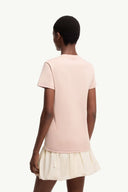 MONCLER EMBROIDERED LOGO T-SHIRT LIGHT PINK