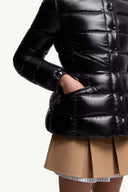 MONCLER BARANTE HOODED SHORT DOWN JACKET BLACK