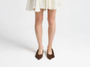 JW ANDERSON RUFFLE BALLERINA FLATS BROWN