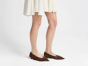 JW ANDERSON RUFFLE BALLERINA FLATS BROWN
