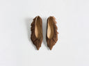 JW ANDERSON RUFFLE BALLERINA FLATS BROWN