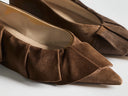JW ANDERSON RUFFLE BALLERINA FLATS BROWN