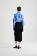 PATOU SCARF COLAR BLOUSE ASCOT STRIPED