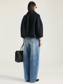 GIVENCHY CROPPED COCOON JACKET BLACK
