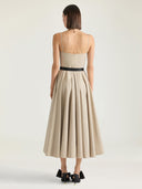 GIVENCHY SLICED A-LINE DRESS BEIGE