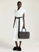 GIVENCHY SHIRTDRESS WITH DECONSTRUCT COLLAR WHITE