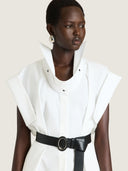 GIVENCHY SHIRTDRESS WITH DECONSTRUCT COLLAR WHITE