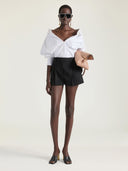 GIVENCHY PLEATED WOOL SHORT BLACK