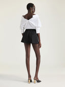 GIVENCHY PLEATED WOOL SHORT BLACK