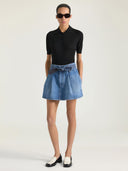 GIVENCHY CROPPED POLO SECOND SKIN EFFECT BLACK
