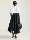 GIVENCHY CROPPED RUCHED POPLIN SHIRT WHITE