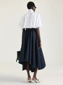 GIVENCHY CROPPED RUCHED POPLIN SHIRT WHITE