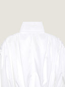 GIVENCHY CROPPED RUCHED POPLIN SHIRT WHITE