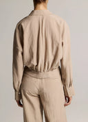 VINCE BLOUSON-BACK SHIRT JACKET DRIED BLOSSOM