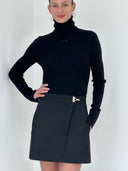 BARBARA BUI PULL TURTLENECK RIBBED BLACK