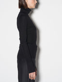 BARBARA BUI PULL TURTLENECK RIBBED BLACK
