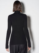 BARBARA BUI PULL TURTLENECK RIBBED BLACK