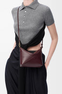 LOEWE PUZZLE FOLD POUCH BURGUNDY