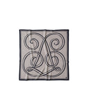 LESCARF WOOL MONOGRAM SCARF TAUPE 80CM
