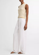VINCE CAMILLE WIDE LEG TROUSER OPTIC WHITE