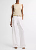VINCE CAMILLE WIDE LEG TROUSER OPTIC WHITE