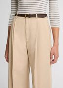 VINCE CAMILLE MID RISE WIDE LEG TROUSER WHEATSTONE