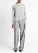 VINCE PULL BOXY TURTLENECK STONE GREY