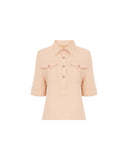 CHLOÉ POLO SHIRT BISCUIT PINK
