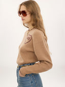 CHLOÉ LOGO SWEATER BLEACHED BROWN