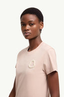 MONCLER EMBROIDERED LOGO T-SHIRT LIGHT PINK