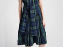 JW ANDERSON CLOQUE DRESS NAVY/GREEN