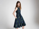 JW ANDERSON CLOQUE DRESS NAVY/GREEN
