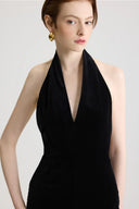 PATOU HALTERNECK DRESS BLACK