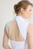 PATOU OPEN BACK BLOOMER DRESS WHITE